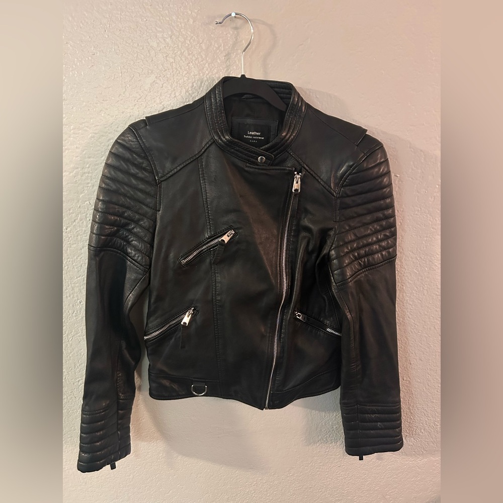 Zara Black Leather Jacket